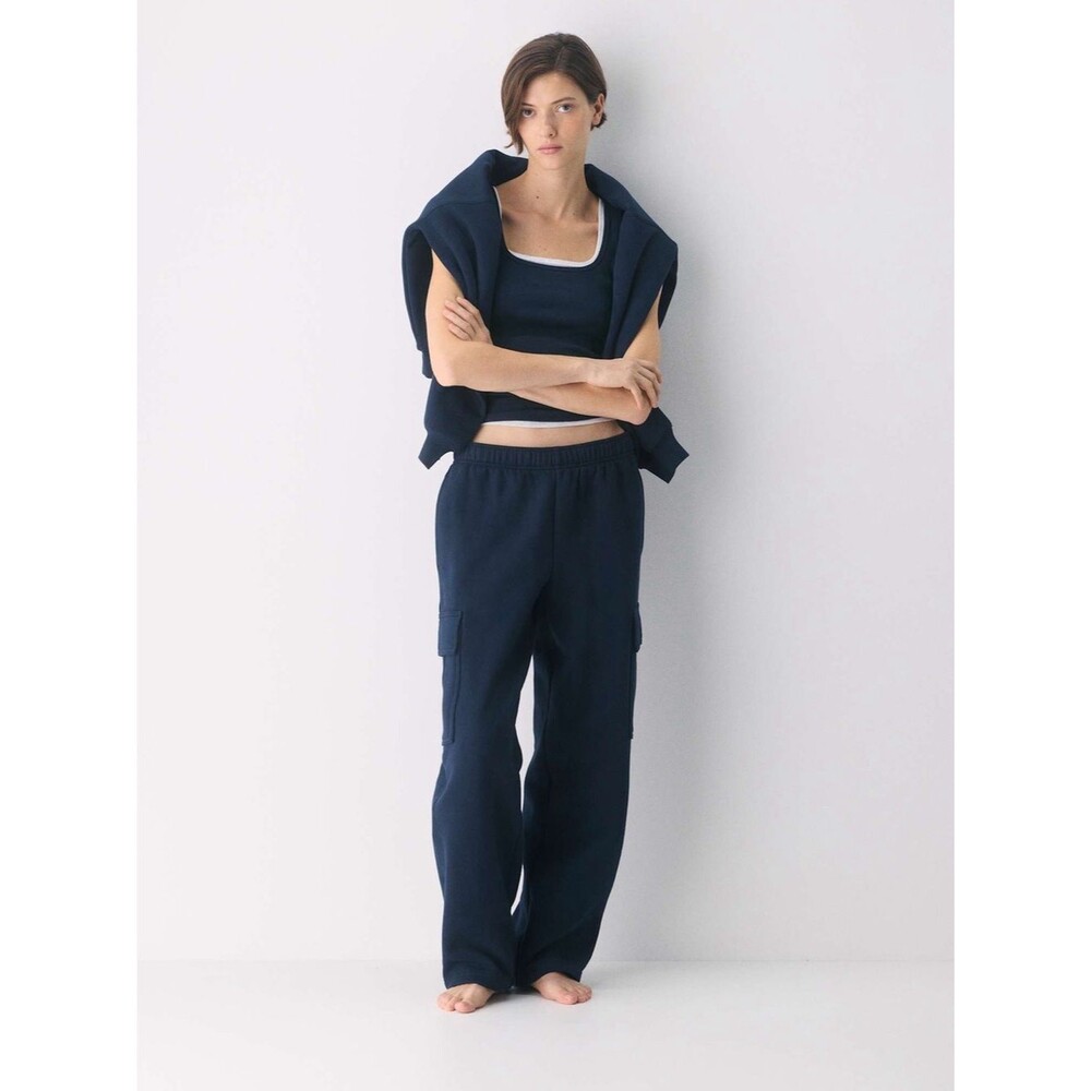 Aritzia Navy Blue Pocket Cargo Sweatpants Sz Small